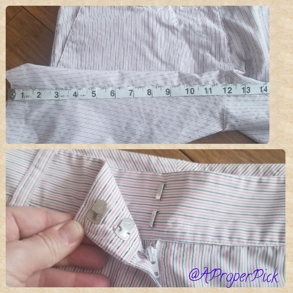 Adidas NWOT Striped Climalite Bermuda Shorts - Picture 2 of 5